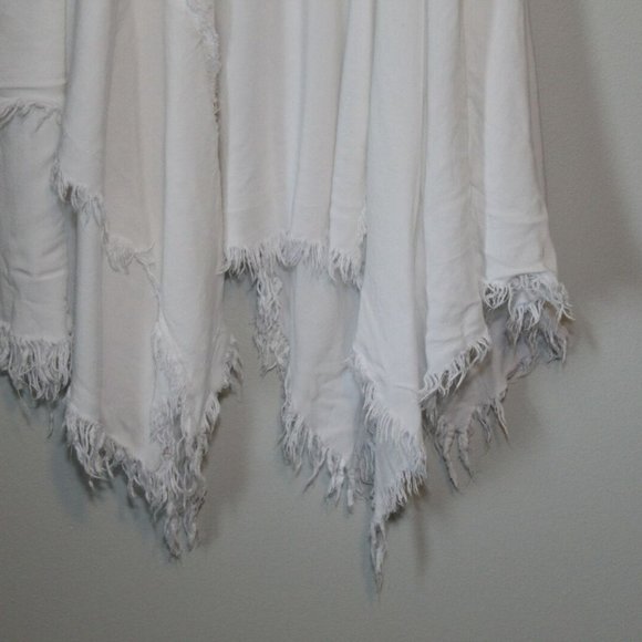 Intimately Free People Tattered Up Shredded Trim Slip Dress White Medium H12845 - Picture 7 of 11